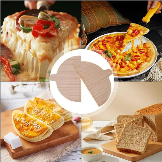 2-pcs Wooden Portable Pizza Pan