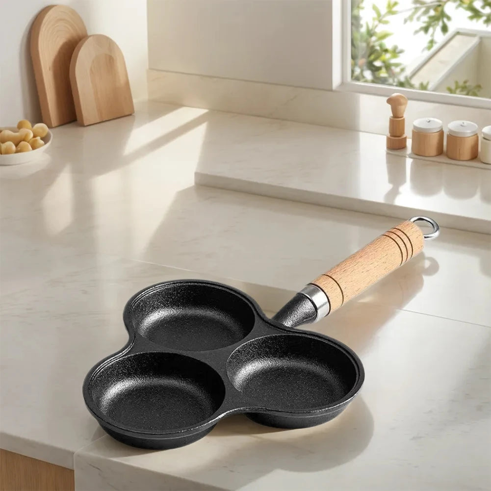 3-Cup Cast Iron Egg Frying Pan