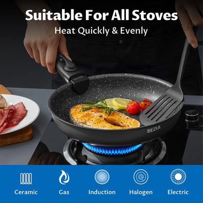 13 Pieces Nonstick Pots and Pans Set with Removable Handles