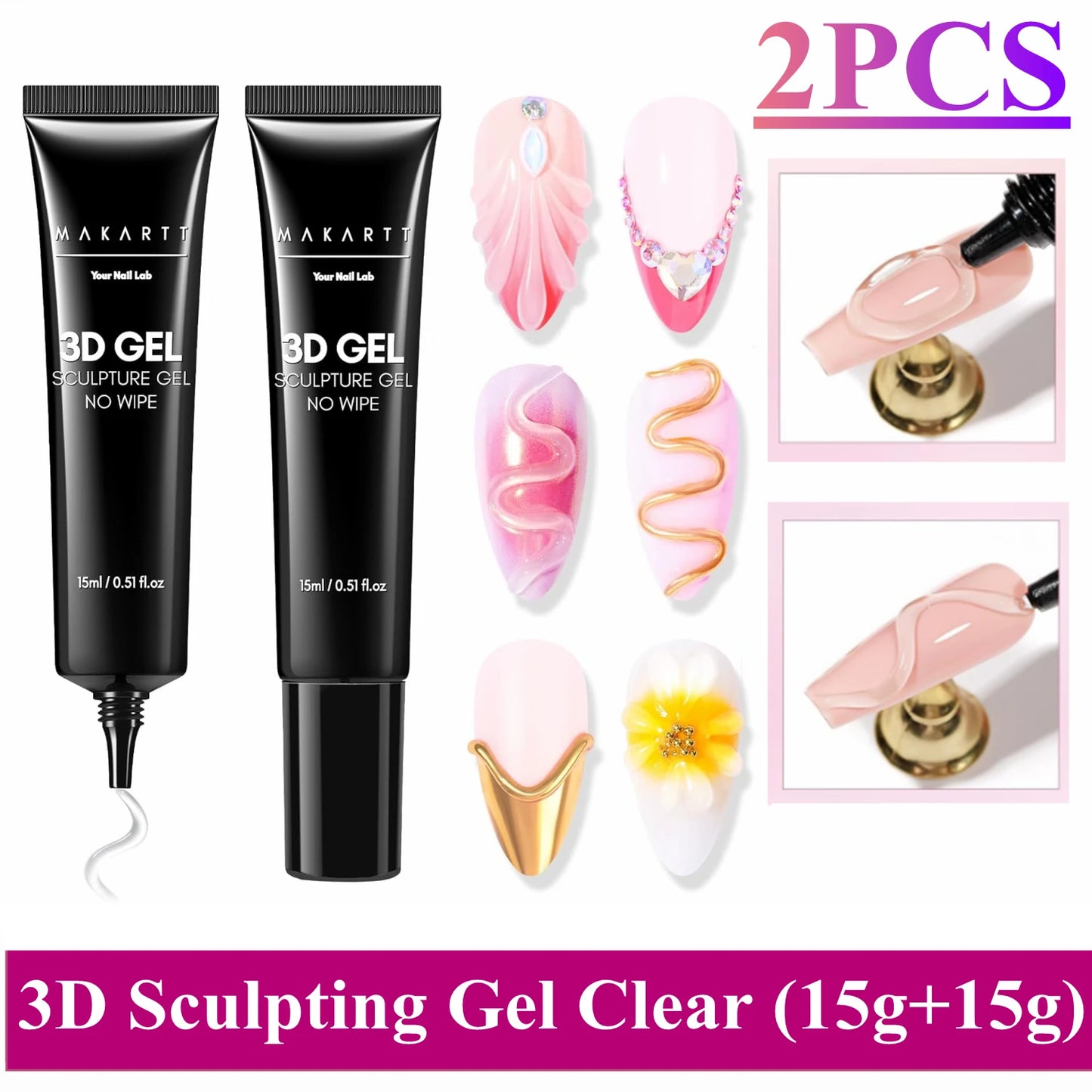 Make art 3D Gel - Nail Sculpting Gel Nail Glue 15g