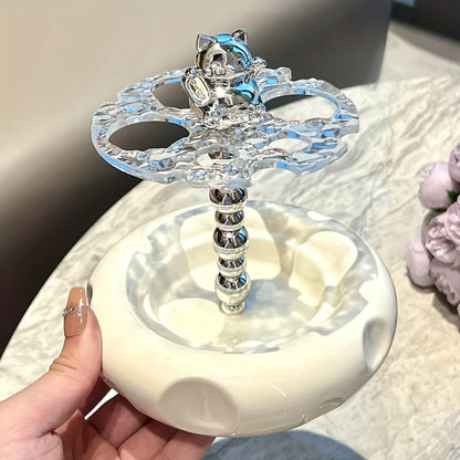 Acrylic  Toothbrush Holder With Mouthwash Cup