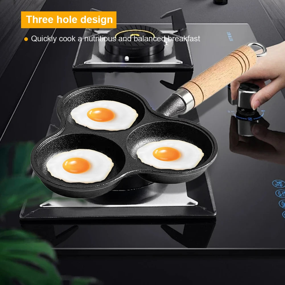 3-Cup Cast Iron Egg Frying Pan