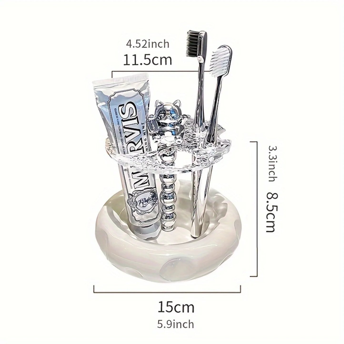 Acrylic  Toothbrush Holder With Mouthwash Cup
