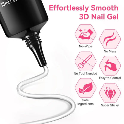 Make art 3D Gel - Nail Sculpting Gel Nail Glue 15g