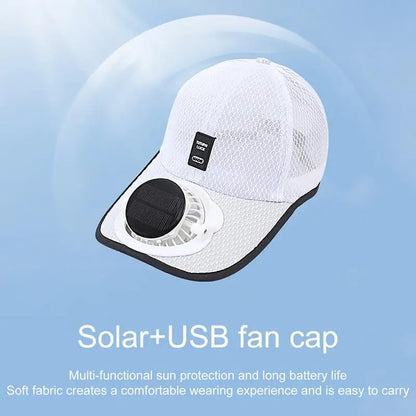 Summer Solar Charging Fan Hat For Men And Women