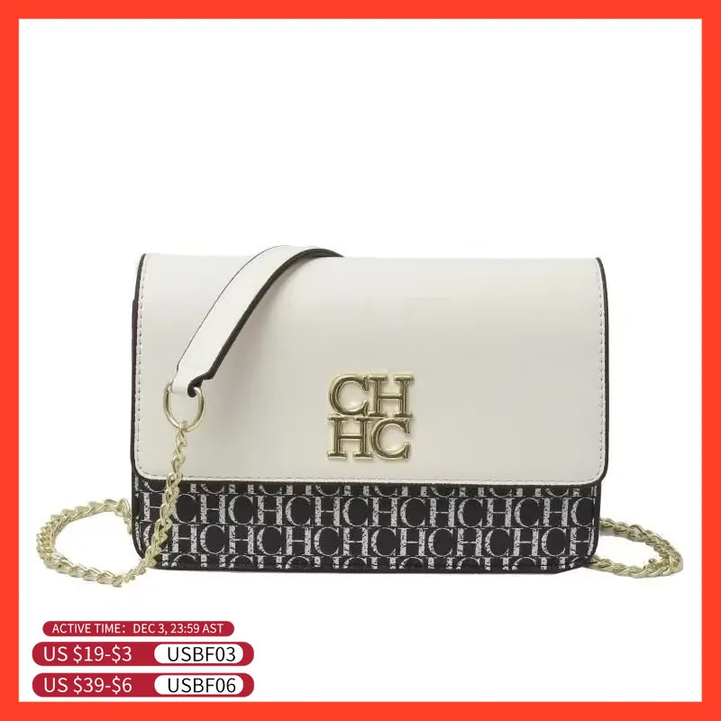 CH Pure Color Design Classic Ladies Crossbody Shoulder Bag