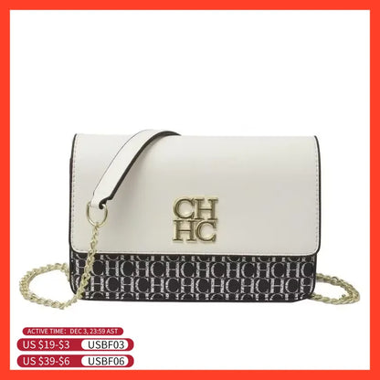 CH Pure Color Design Classic Ladies Crossbody Shoulder Bag