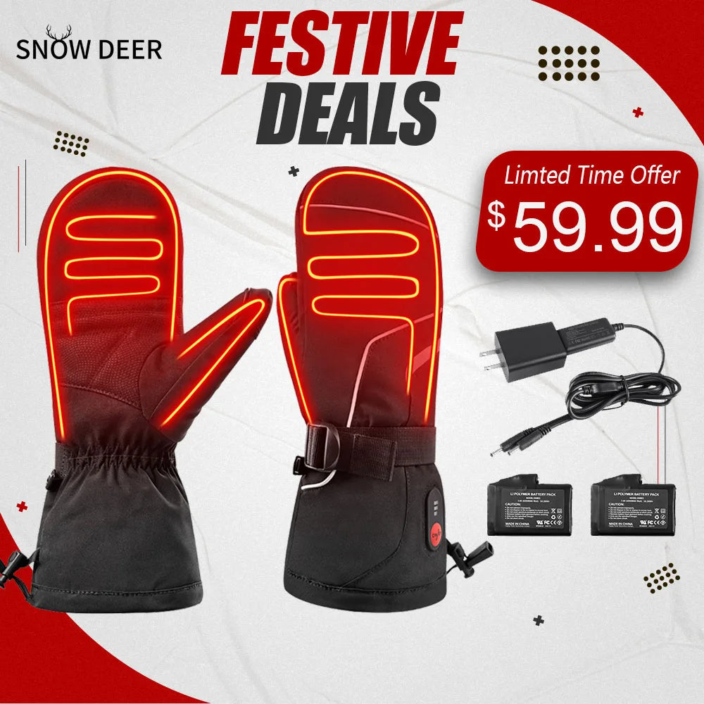 Rechargeable  Snow Deer Electric Heating Glove for Men & Women
