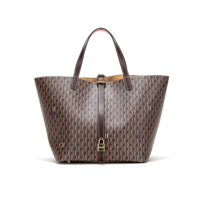Large Capacity Exquisite Workmanship Letters Printing Ladies Multifunctional Handbag