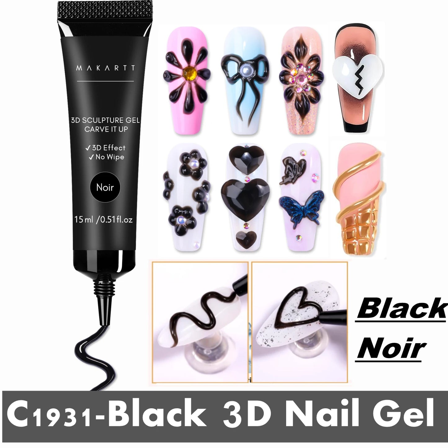 Make art 3D Gel - Nail Sculpting Gel Nail Glue 15g