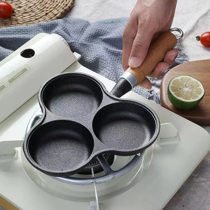3-Cup Cast Iron Egg Frying Pan