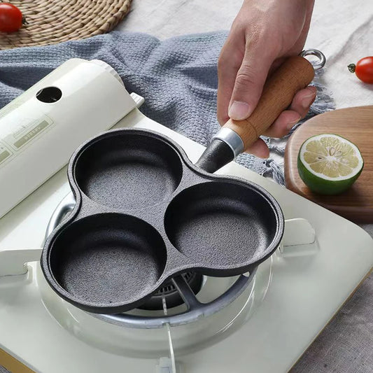 3-Cup Cast Iron Egg Frying Pan