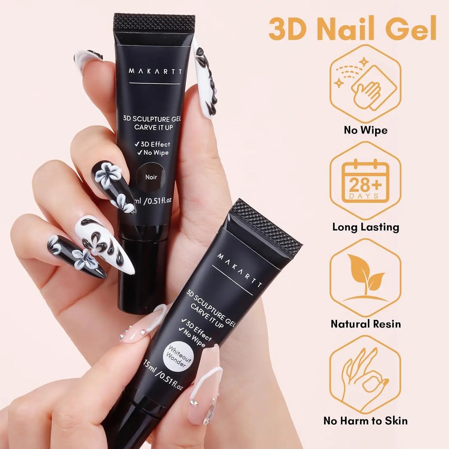 Make art 3D Gel - Nail Sculpting Gel Nail Glue 15g